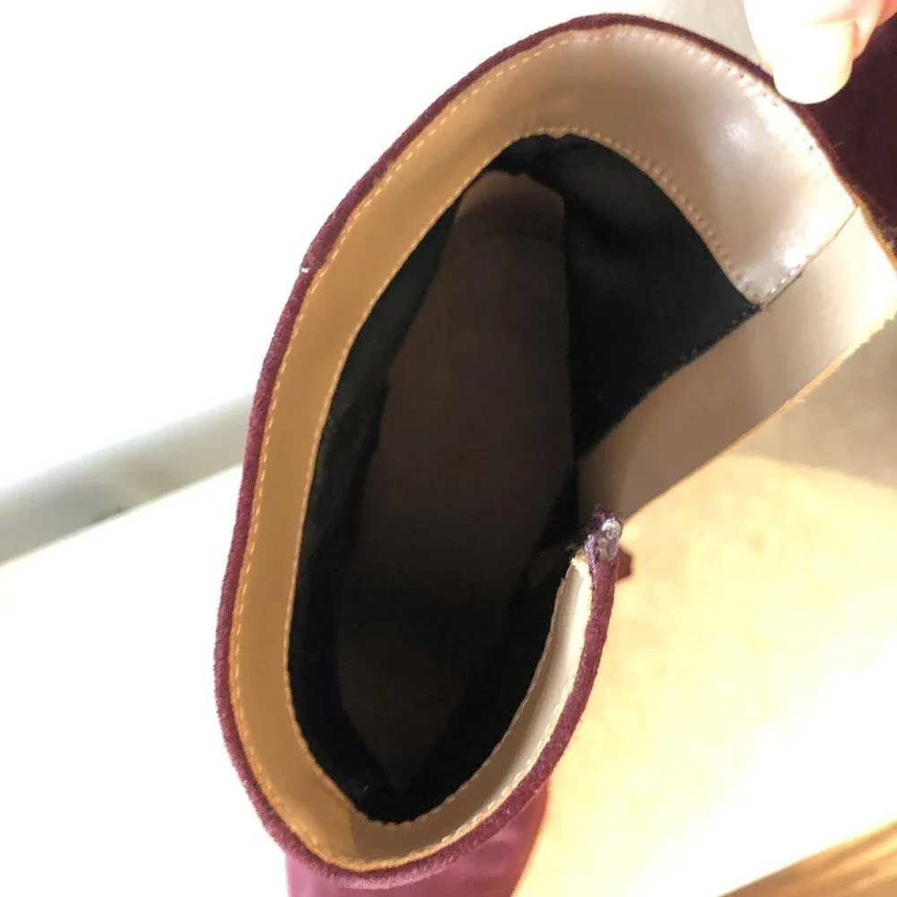 REISS Mirna Suede Heeled Pointed Toe Ankle Boots/Booties Size 39 - Picture 12 of 13